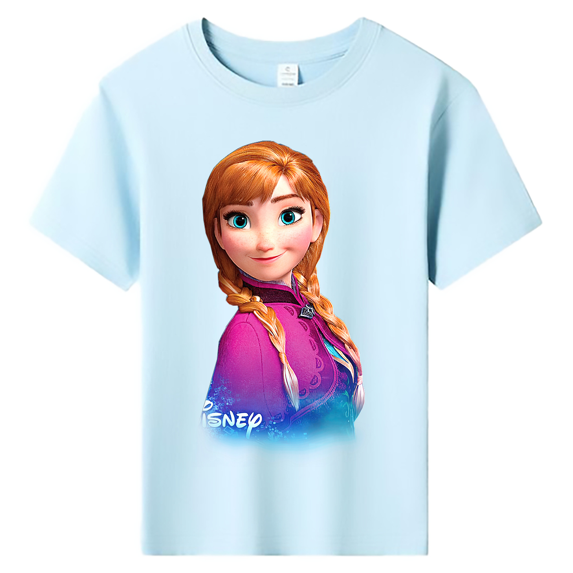 （画像用） アナと雪の女王 アンナ エルサ Frozen Anna Elsa 綿100％キッズTシャツ（フロントプリント）